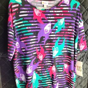 Lularoe Disney Maleficient Medical Shirt XXS *NEW*